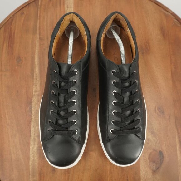 F#71 Vionic Baldwin Mens Sneakers Lace Up Shoes Black Leather Size 12 - Picture 9 of 12